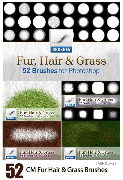 CM Fur Hair And Grass Brushes