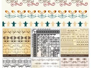 Collection Of Calligraphic Borders