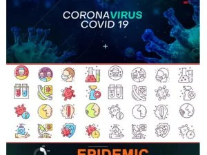 CoronaVirus Intro Animated Icons And Pandemic Map Titles