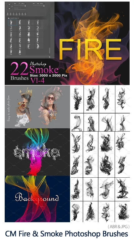 CreativeMarket Fire And Smoke Photoshop Brushes