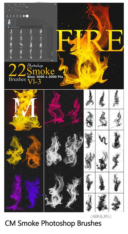 CreativeMarket Smoke Photoshop Brushes v1-3