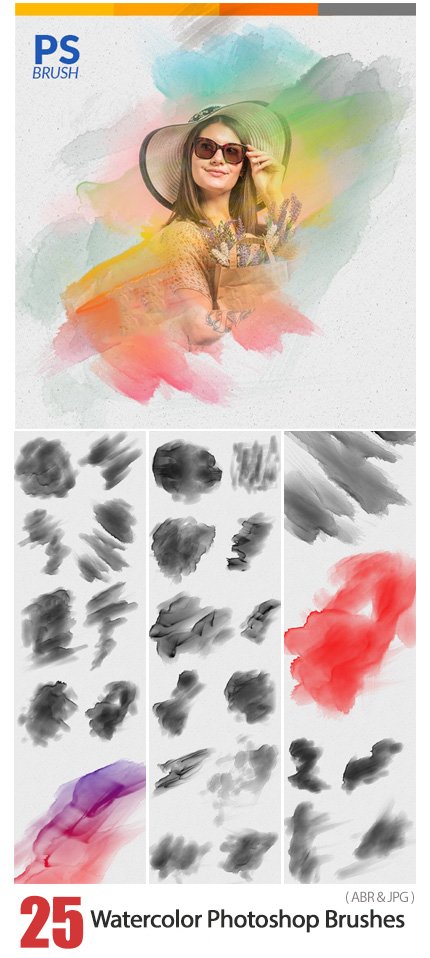 GraphicRiver 25 Watercolor Photoshop Brushes