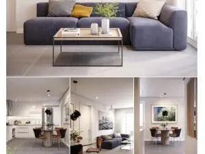 Cgtrader Apartment Livingroom Modern cube