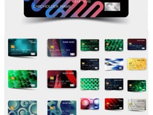 Credit Card Template Premium Vector Set