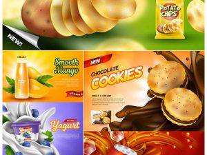 Fast Drinks And Food Design Template Advertising