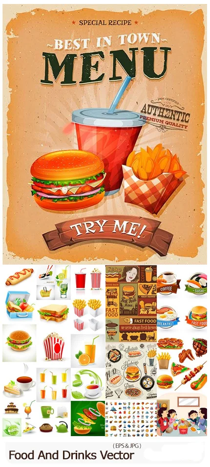 Food And Drinks Vector