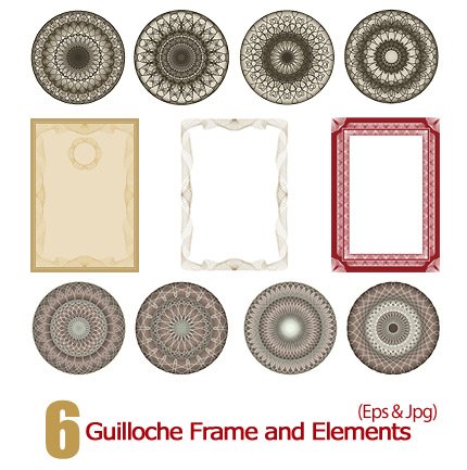Guilloche Frame And Elements