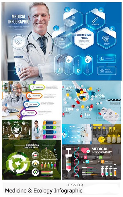 Medicine And Ecology Infographics Elements Collection