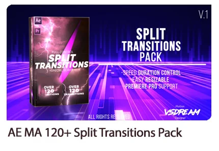 Motion Array 120 Split Transitions Pack After Effects