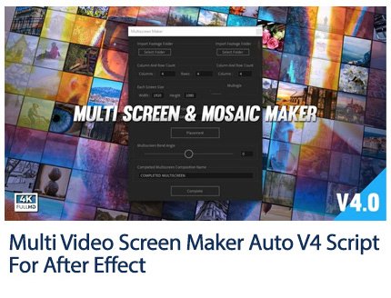 Multi Video Screen Maker Auto V4 Script For After Effect