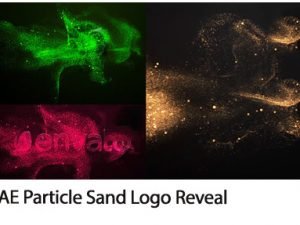 particle sand logo reveal