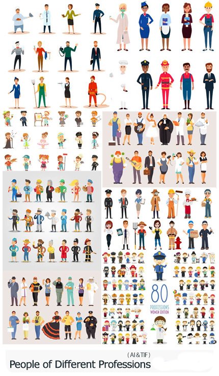 Vectors People of Different Professions