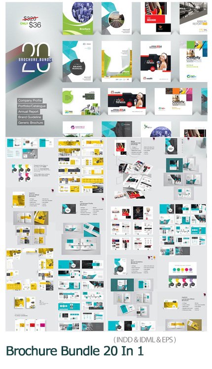 CreativeMarket Brochure Bundle 20 In 1