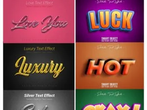 Editable Elegant 3D Text Effect Styles Premium