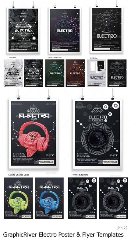 GraphicRiver Electro Bundle Poster And Flyer Templates