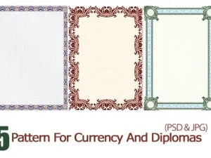 Vector Pattern For Currency And Diplomas