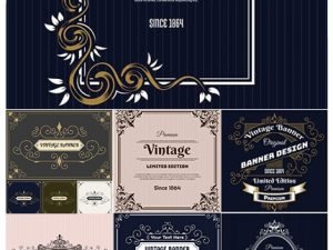 Vintage Background Label Design Template