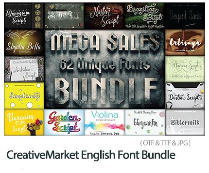 CreativeMarket English Font Bundle