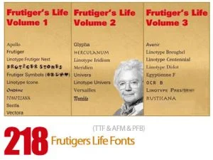 Frutigers Life 218 Fonts