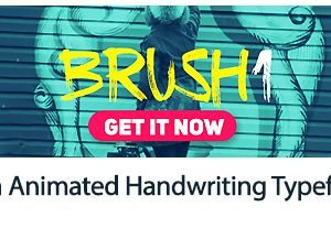 Brush Animated Handwriting Typefaces For Aftereffect