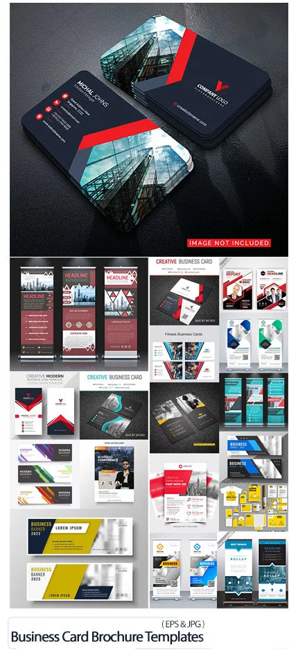 Business Card Brochure Abstract Templates And Gift Voucher