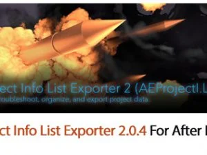 project info list exporter 2.0.4 for after effect