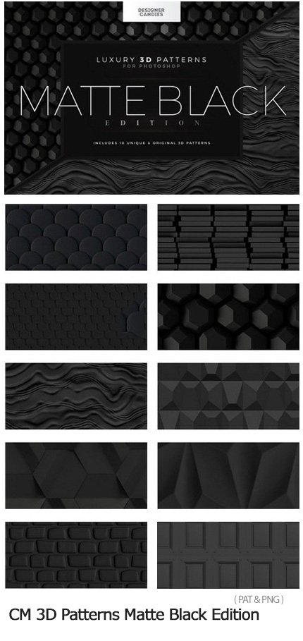 CM 3D Patterns Matte Black Edition