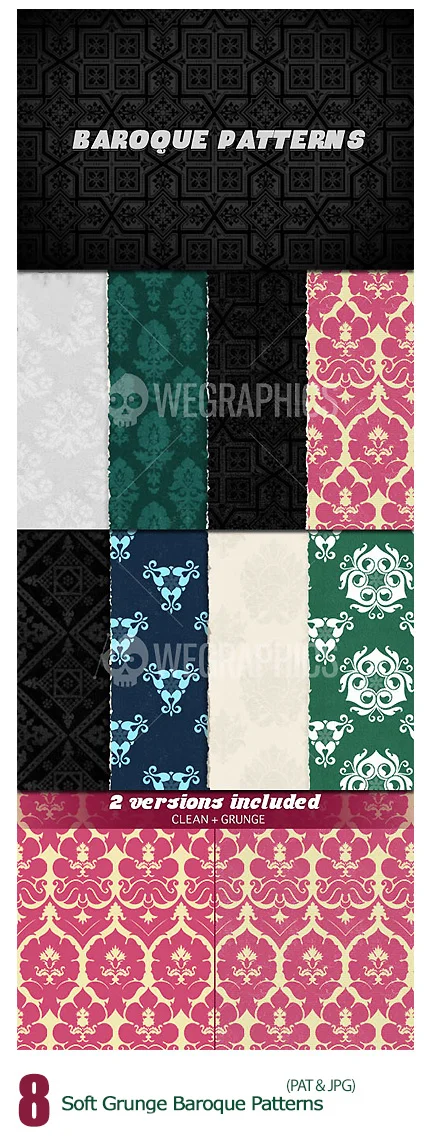 WeGraphics Soft Grunge Baroque Patterns