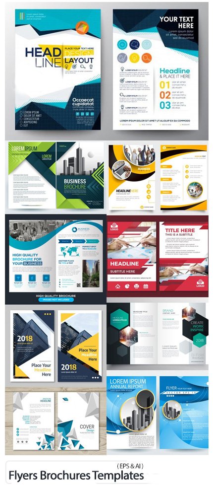 10 Modern And Professional Flyers Brochures Templates