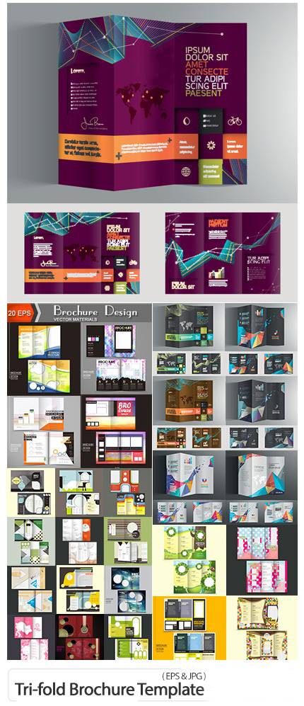 27 Tri fold Brochure Templates Colection In Vector