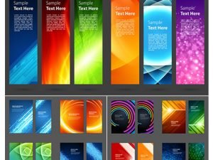 Abstract Color Banners And Cards Vector