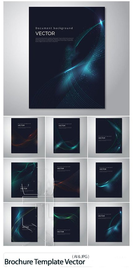 Brochure Template Vector Layout Design Abstract Backgrounds