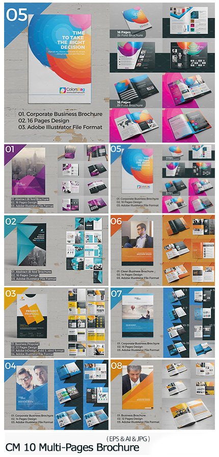 CM 10 Multi-Pages Brochure Big Bundle