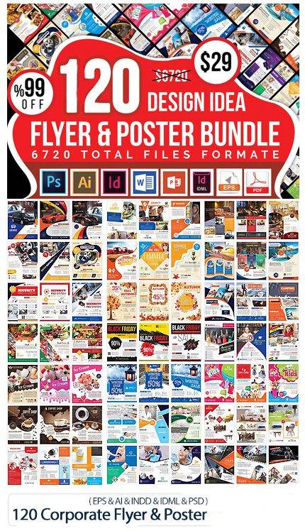 CM 120 Corporate Flyer And Poster Bundle