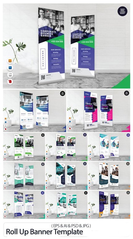Creative And Corporate Roll Up Banner Template
