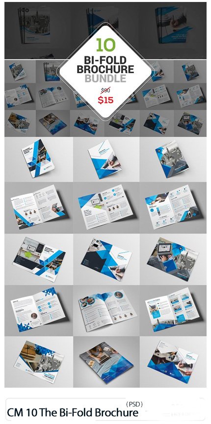 CreativeMarket 10 The Bi-Fold Brochure