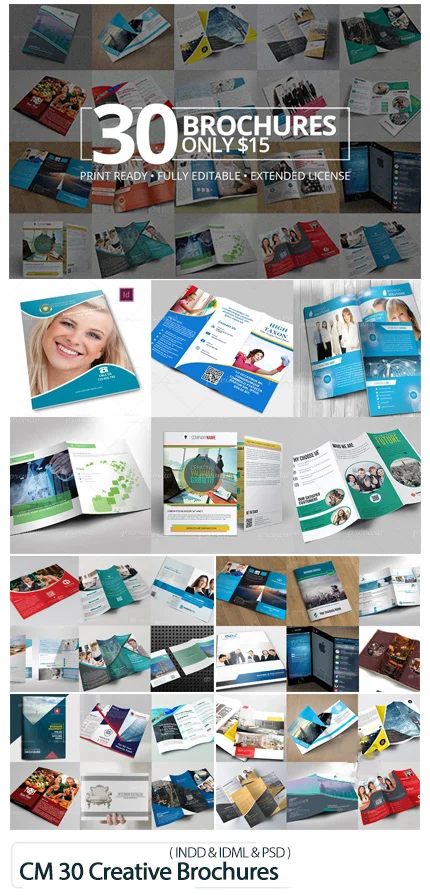 CreativeMarket 30 Creative Brochures Bundle