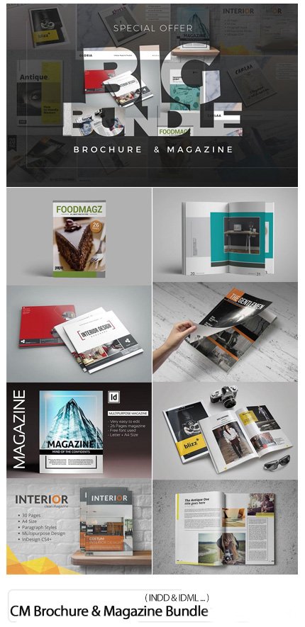 CreativeMarket Big Bundle Brochure And Magazine