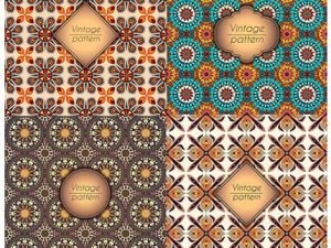 Geometrical Vintage Decorative Seamless Pattern Collection