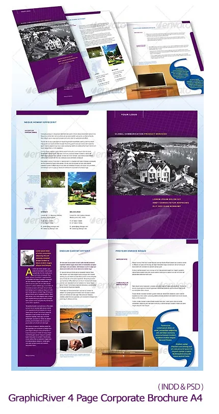 GraphicRiver 4 Page Corporate Brochure A4