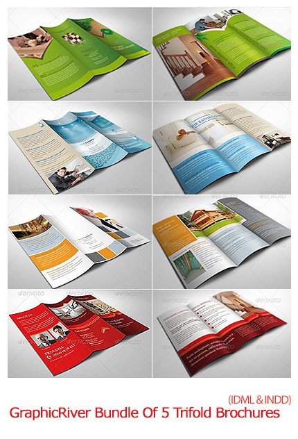 Graphicriver Bundle Of 5 Trifold Brochures