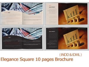 GraphicRiver Elegance Square 10 pages Brochure 2 Colors