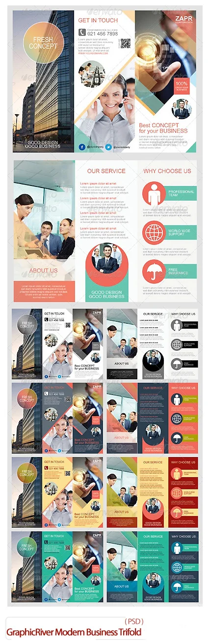 GraphicRiver Modern Business Trifold Brochure
