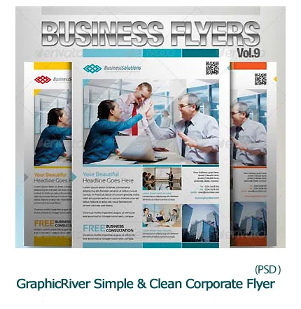 GraphicRiver Simple Clean Corporate Flyer Vol 9