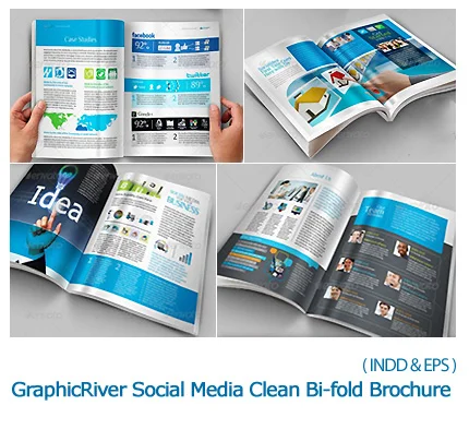 GraphicRiver Social Media Clean Bi fold Brochure