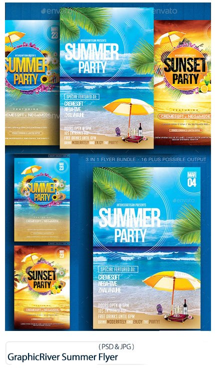 GraphicRiver Summer Flyer Bundle