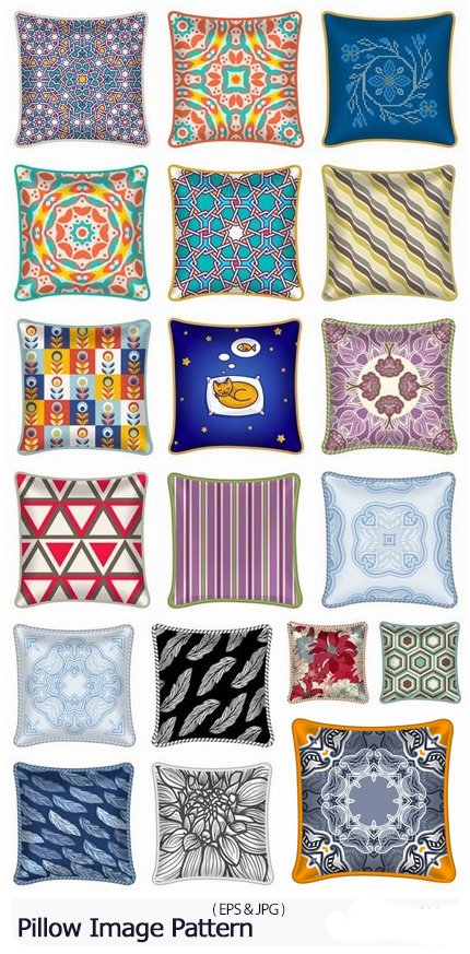 pillow image pattern example template interior bed