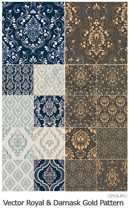 Vector Royal Victorian And Damask Seamless Gold Pattern