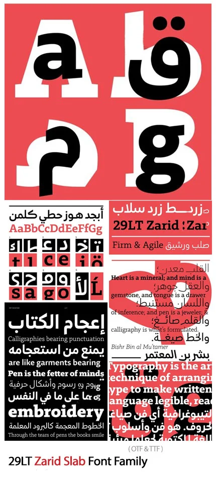 29LT Zarid Slab Font Family