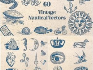 60 Vintage Nautical Vectors